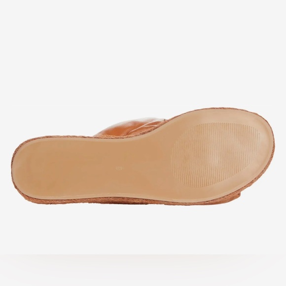 FARYL - Tania - Toffee Brown Platform Slip On Sandal Puffer Knot Straps … - Picture 6 of 11